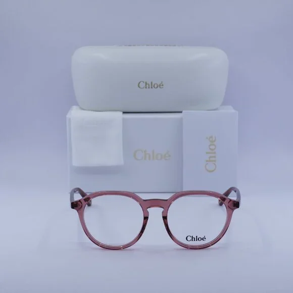 Final Price! Chloe CH0012O 006 Pink Eyeglasses 50mm - Picture 3 of 10